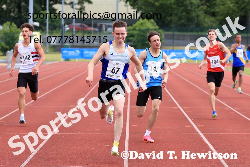 Mens Under-20s 400 metres, 2024 Northern Senior and Under-20s Track and Field Champs, Middlesbrough.  Photo: David T. Hewitson/Sports for All Pics